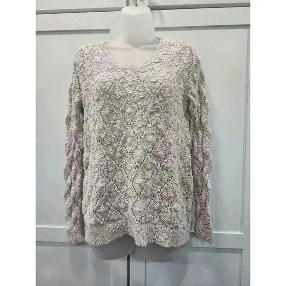 Mossimo Sweaters - Mossimo Beige Tan open knit Long sleeve  Over Sweater